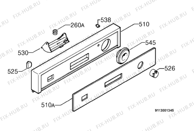 Взрыв-схема посудомоечной машины Zanussi ZDM6037B - Схема узла Command panel 037